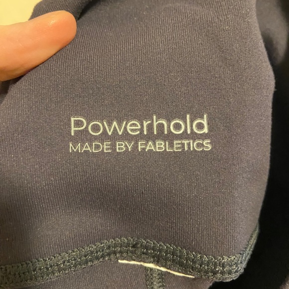 Fabletics Powerhold Leggings | Gray Colorblock | Size S - Picture 4 of 4